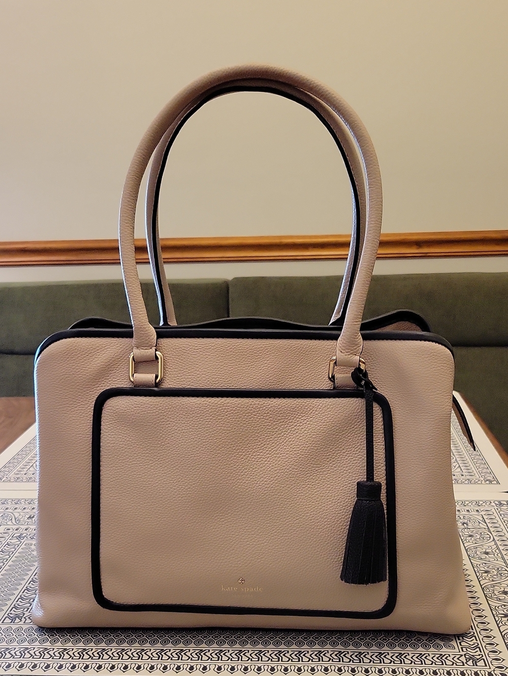 Kate Spade Beige Pink Ward Place Evangelie Satchel